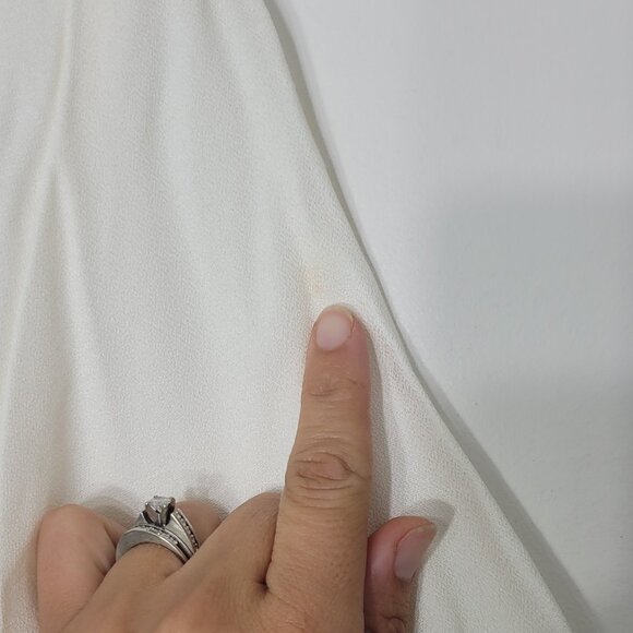 Elegant Vintage Off White & Blue Floral Embroidered Faux Vest Dress Plus Size 16 - Picture 7 of 13